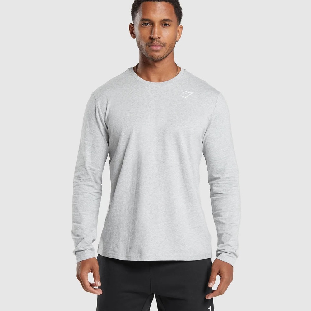 Men's Gray/Black Gymshark Long Sleeves